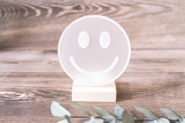 Teelichthalter Smiley / Kerzenhalter